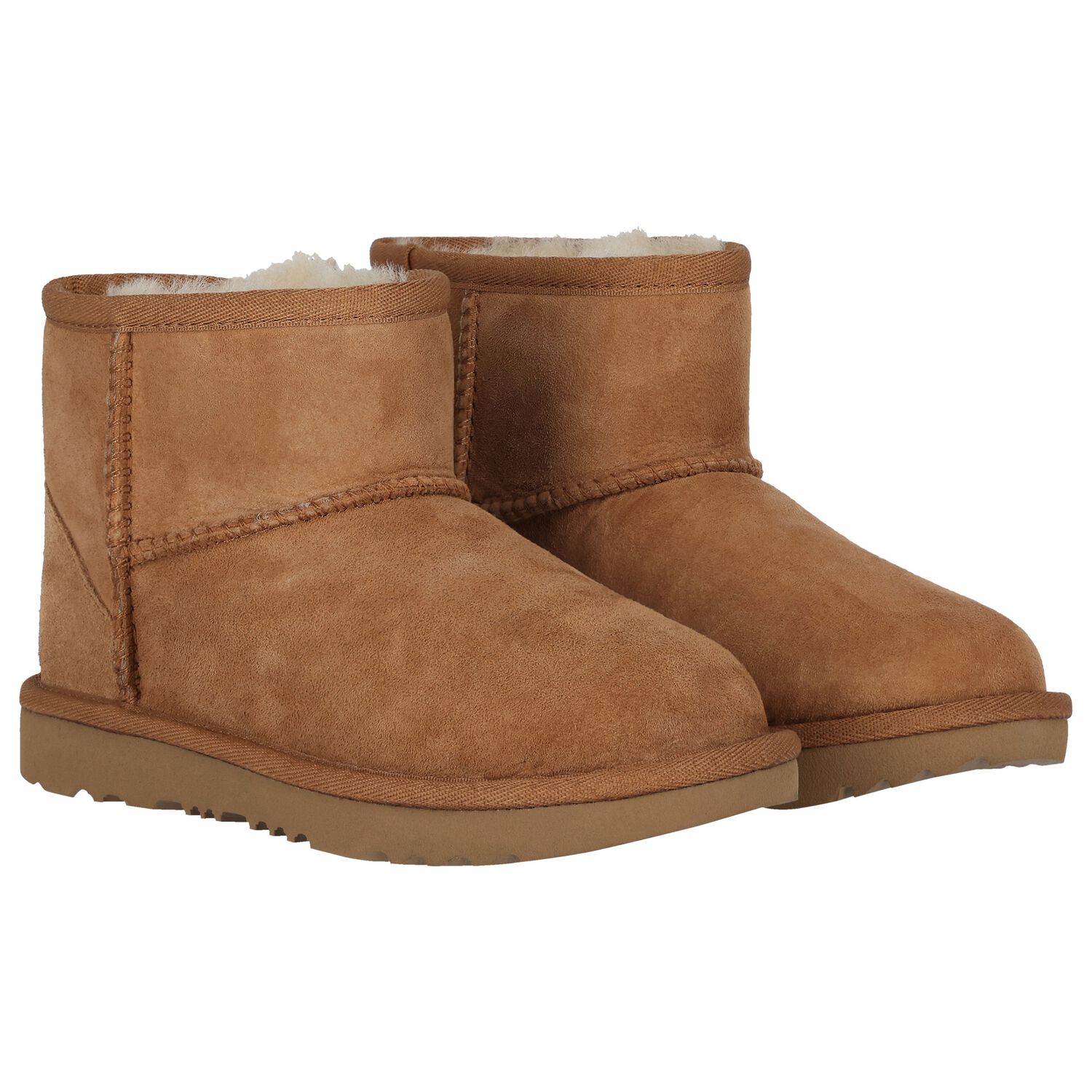Beige Classic Mini II Suede Boots, 2, hi-res