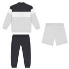 Boys Grey & Black Tracksuit Set, 1, hi-res