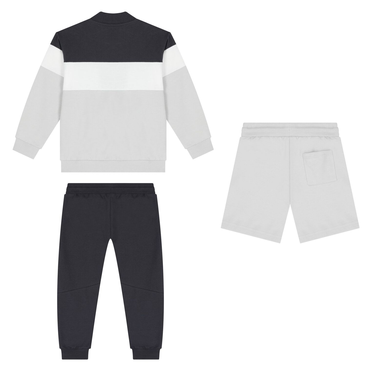 Boys Grey & Black Tracksuit Set, 1, hi-res image number null