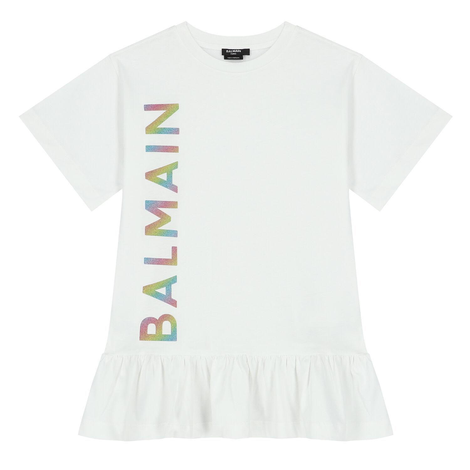 Girls White Logo Dress, 2, hi-res image number null