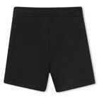 Younger Boys Black Logo Shorts, 2, hi-res