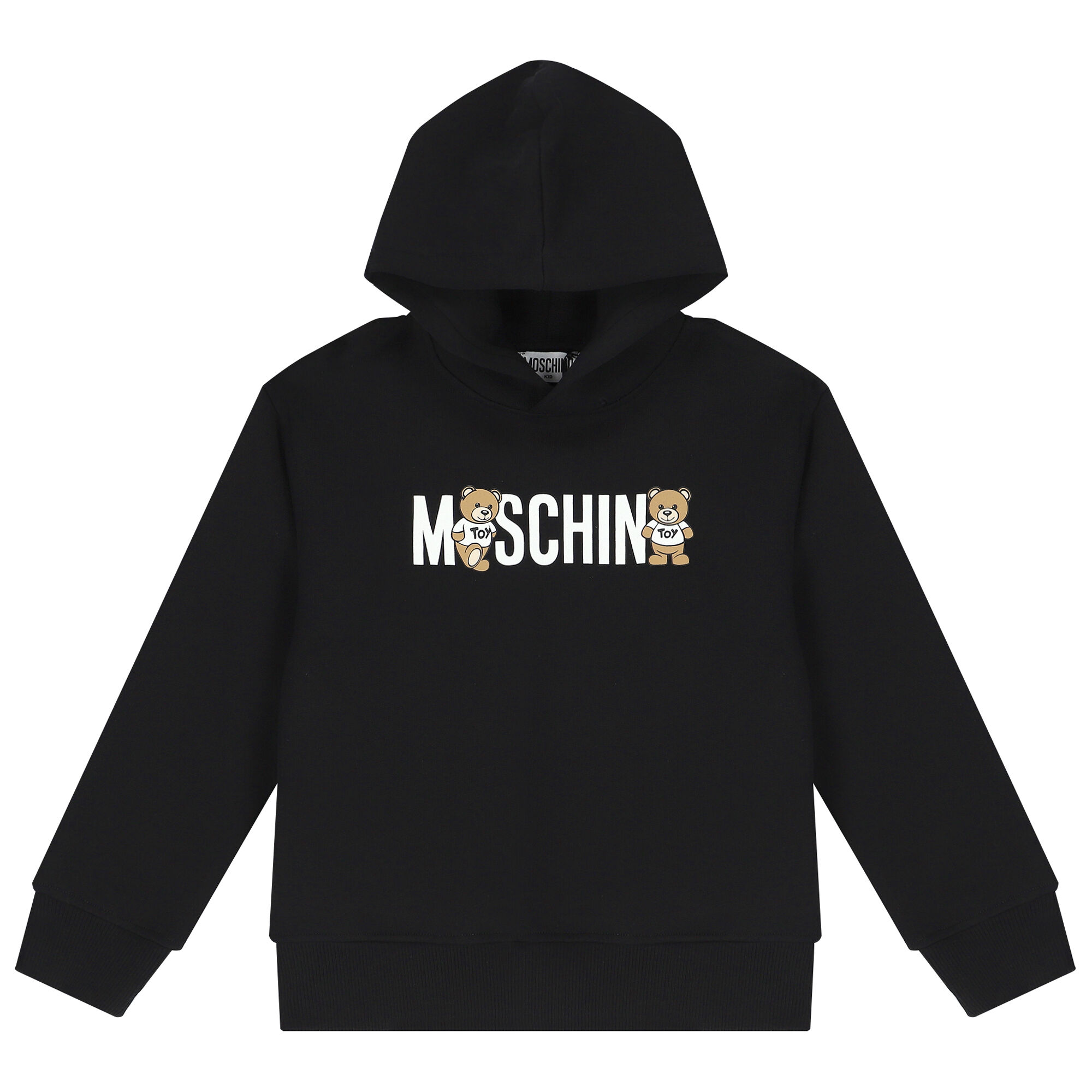 Moschino Black Teddy Bear Logo Hooded Top Junior Couture USA