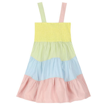 Girls Multi-Colored Smocked Dress