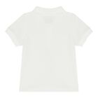 Baby Boys White Logo Polo Shirt, 1, hi-res