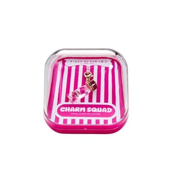 Girls Pink & Gold Lip Gloss Charm