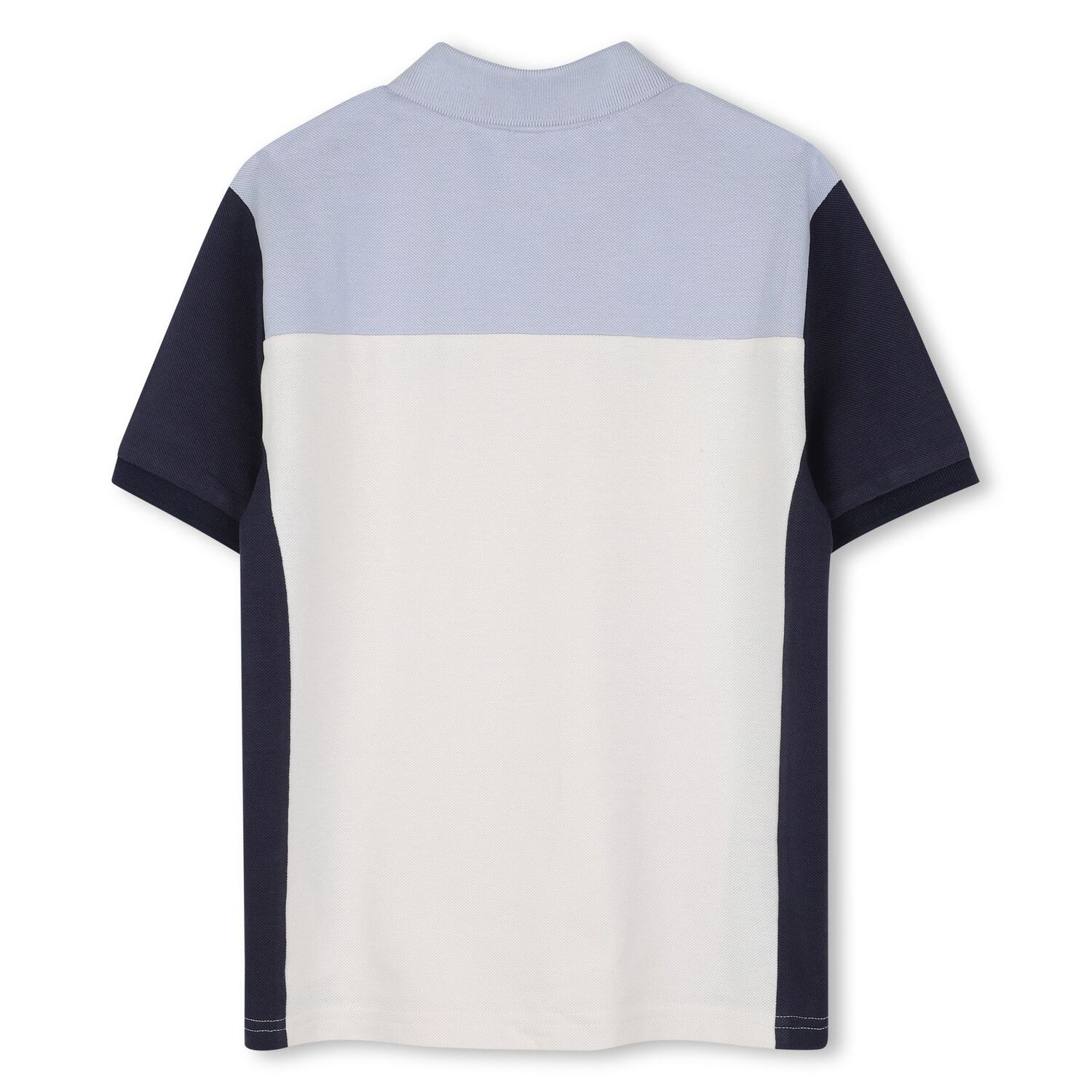 Boys Ivory, Blue & Navy Blue Logo Polo Shirt, 2, hi-res