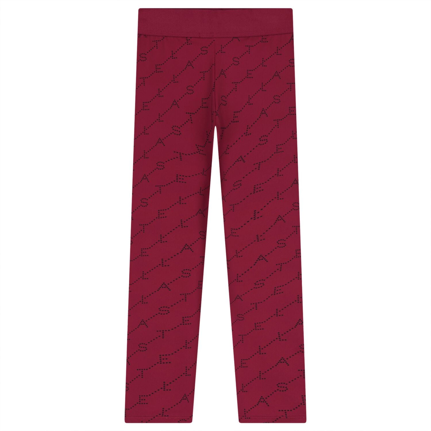 Girls Burgundy Logo Leggings, 1, hi-res