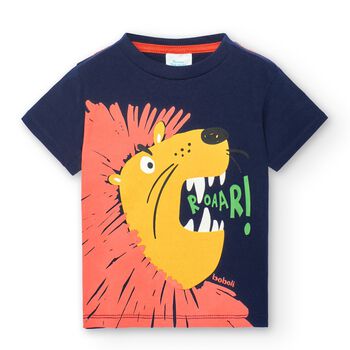 Boys Navy Blue Lion T-Shirt