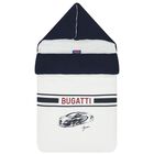 Baby White & Navy Blue Boys Logo Nest, 1, hi-res