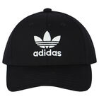 Black Logo Embroidered Cap, 1, hi-res