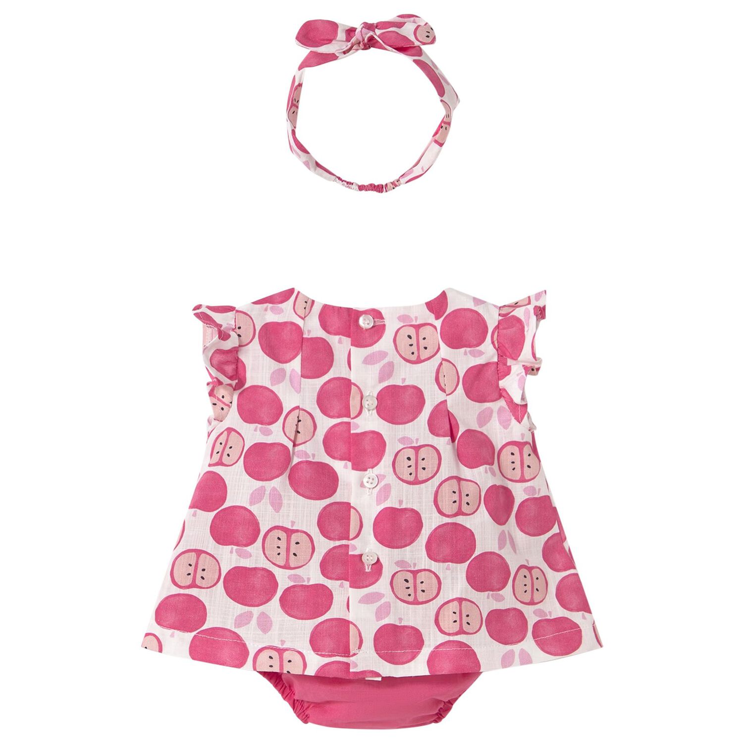 Baby Girls Pink Cotton Jersey Shorts & Headband Set, 1, hi-res image number null