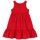 Girls Red Logo Bow Dress, 1, hi-res