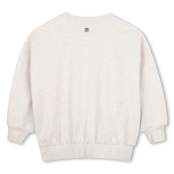 Girls Beige Logo Sweatshirt