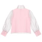 Girls Pink Bow Chiffon Skirt Set, 1, hi-res