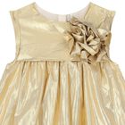 Girls Gold Flower Dress, 1, hi-res