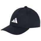 Black Embroidered Logo Cap, 1, hi-res
