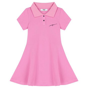 Girls Pink Logo Dress