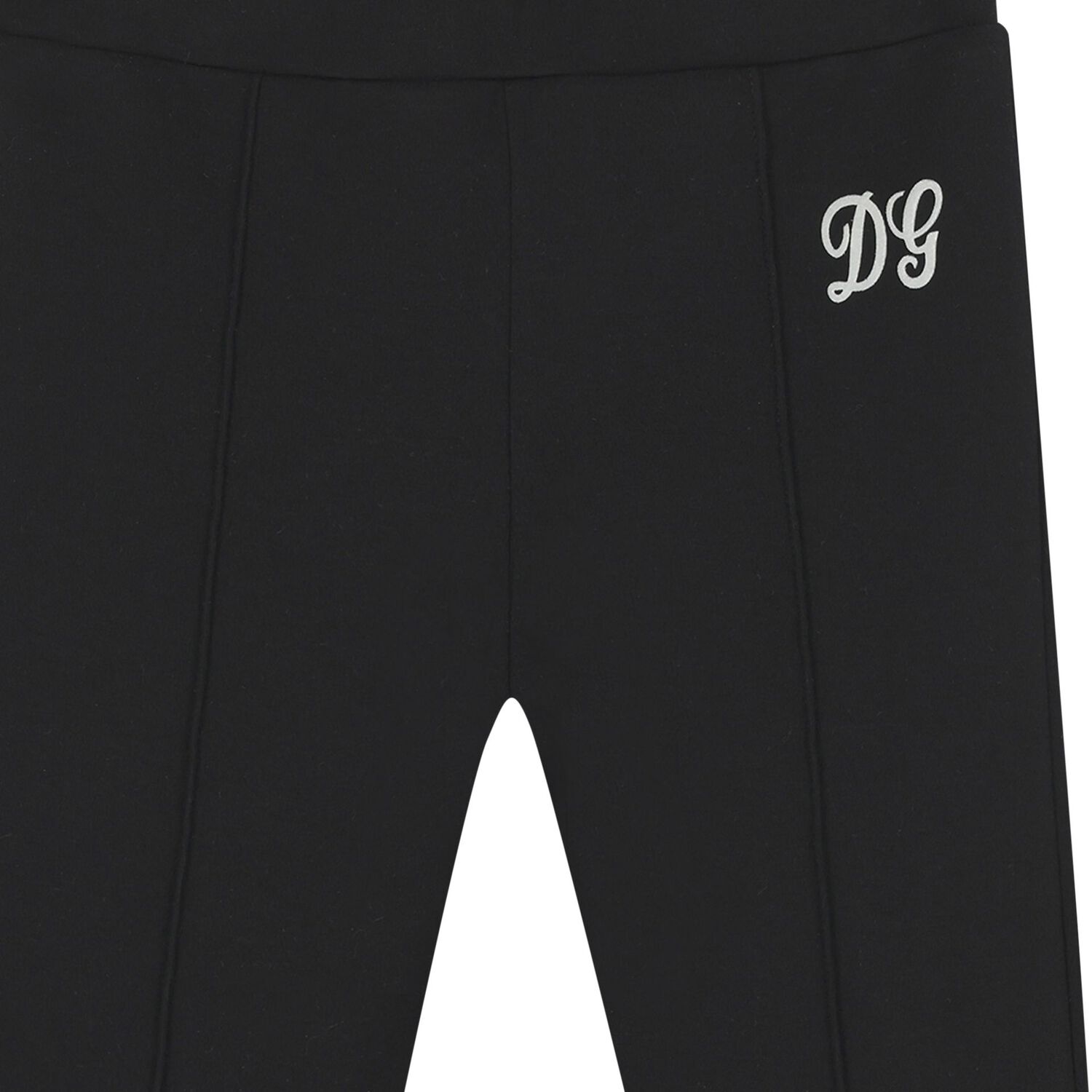 Girls Black Logo Leggings, 1, hi-res