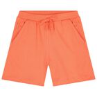 Girls White & Orange Floral Shorts Set, 1, hi-res