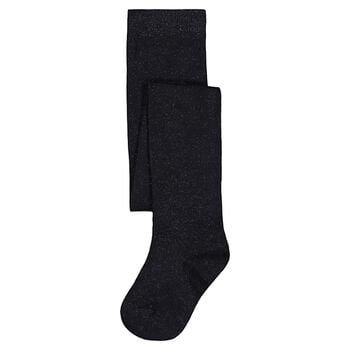 Girls Black Knitted Tights
