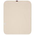 بطانية بالشعار باللون الأبيض والبيج, 1, hi-res