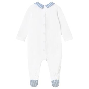 Baby Boys White Hot Air Balloon Babygrow