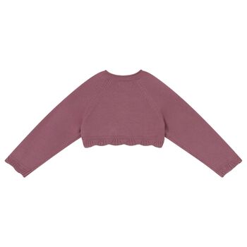 Younger Girls Pink Knitted Cardigan