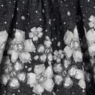 Girls Black Embellished Floral Skirt Set, 2, hi-res