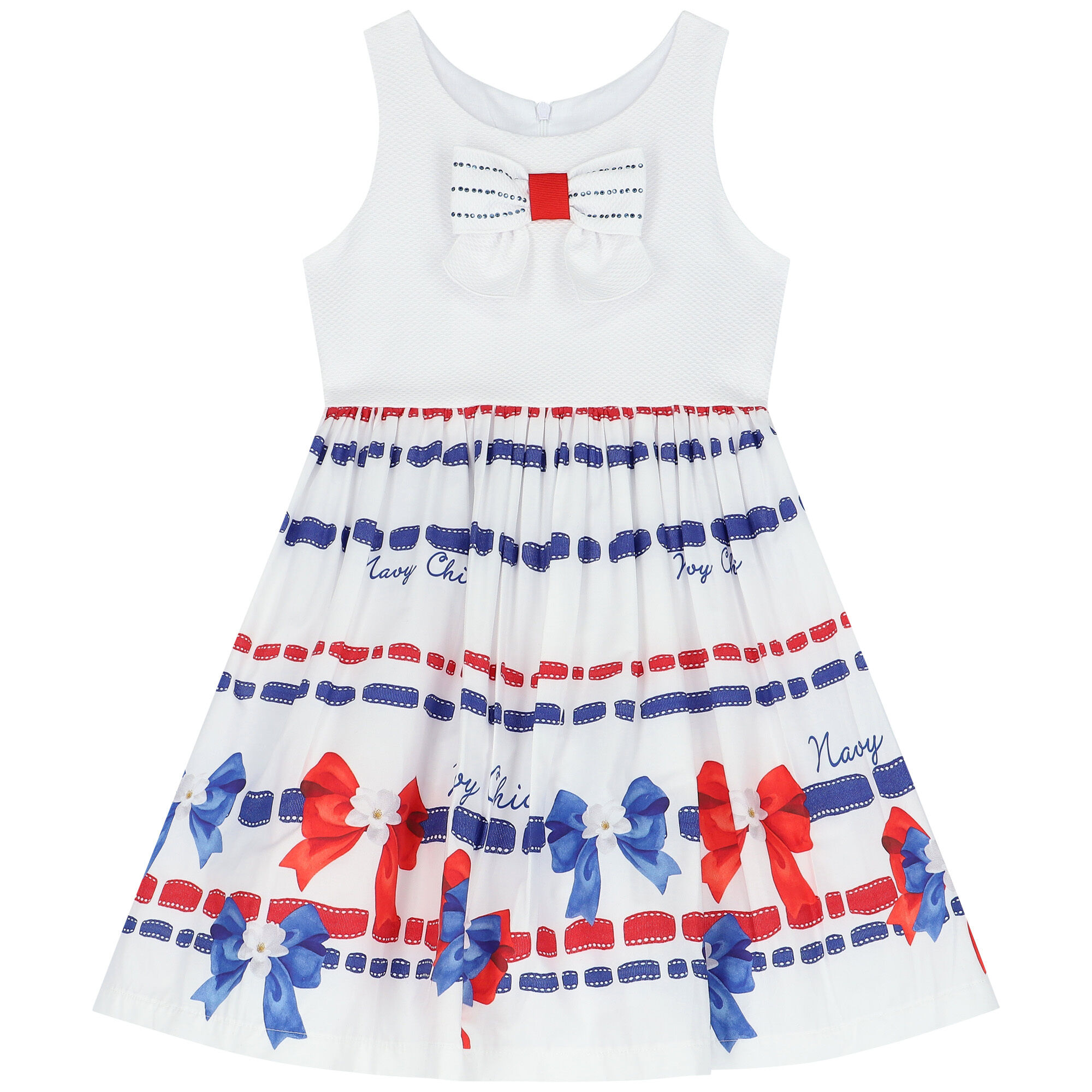 Balloon Chic Girls White Bow Dress Junior Couture USA