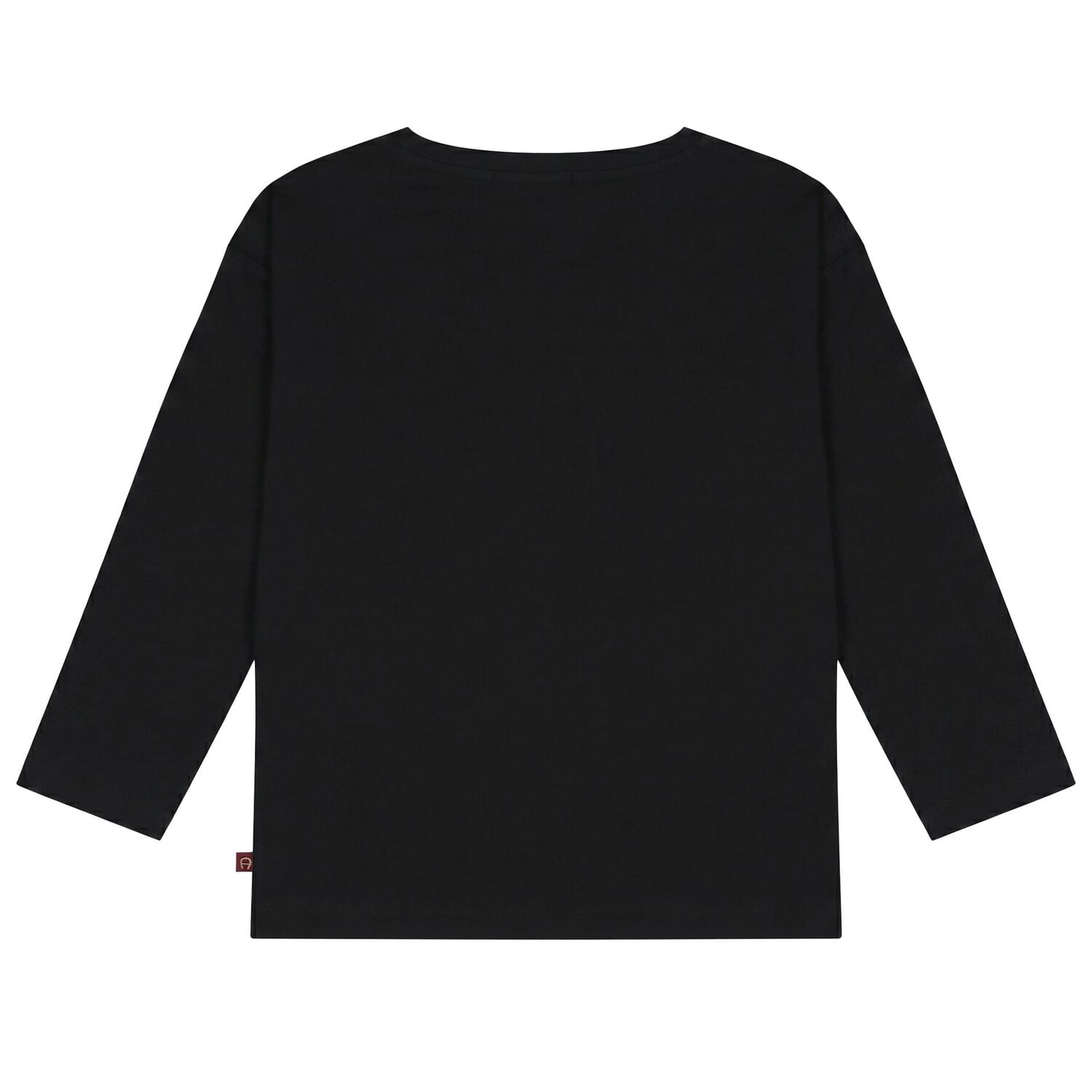 Girls Black & Gold Teddy Bear Logo Long Sleeve Top, 2, hi-res