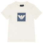 Boys Navy Blue, Ivory & Beige T-Shirts (3 Pack), 1, hi-res