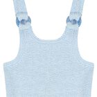 Girls Blue Crinkle Swimsuit, 2, hi-res