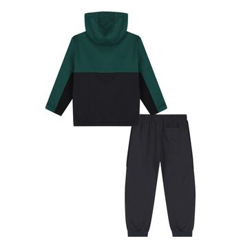 Boys Black & Green Tracksuit