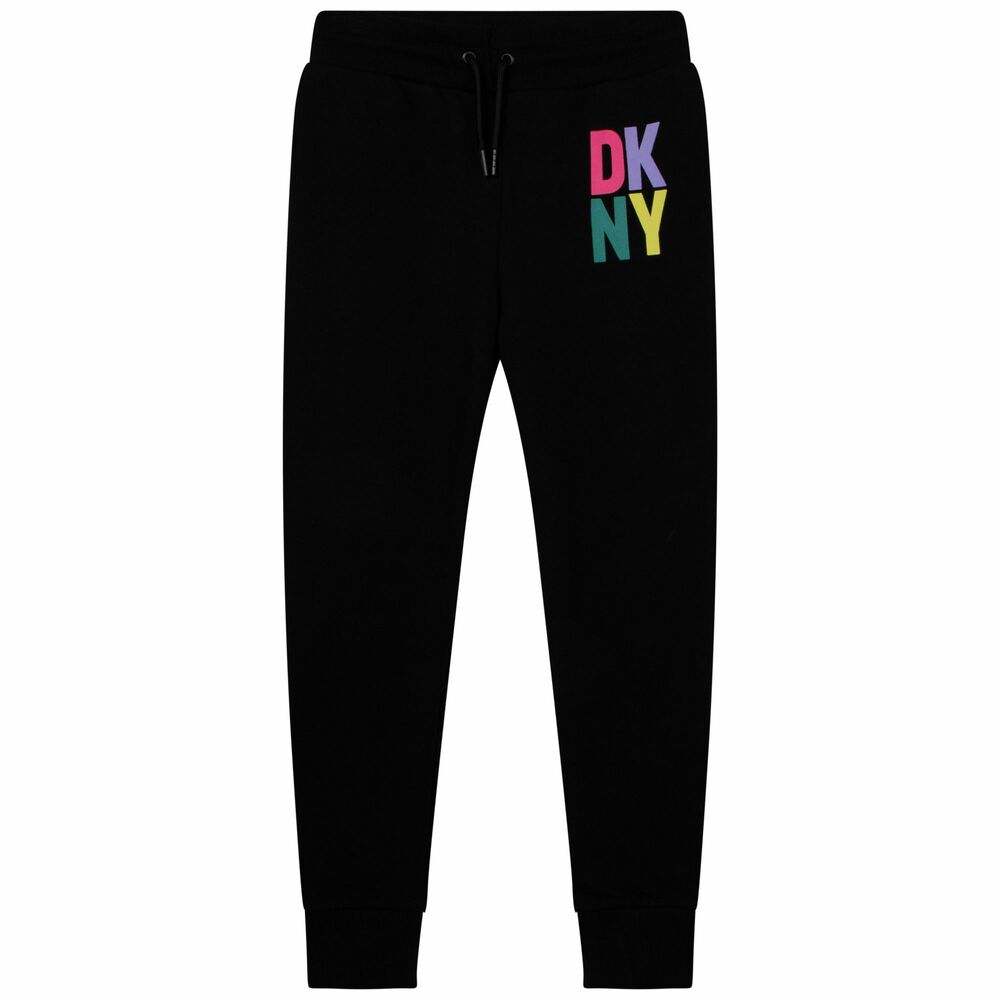 DKNY Girls Black Logo Joggers