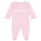 Baby Girls White Miniature Roses Babygrow, 1, hi-res