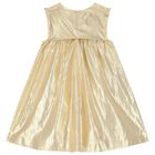 Girls Gold Flower Dress, 1, hi-res