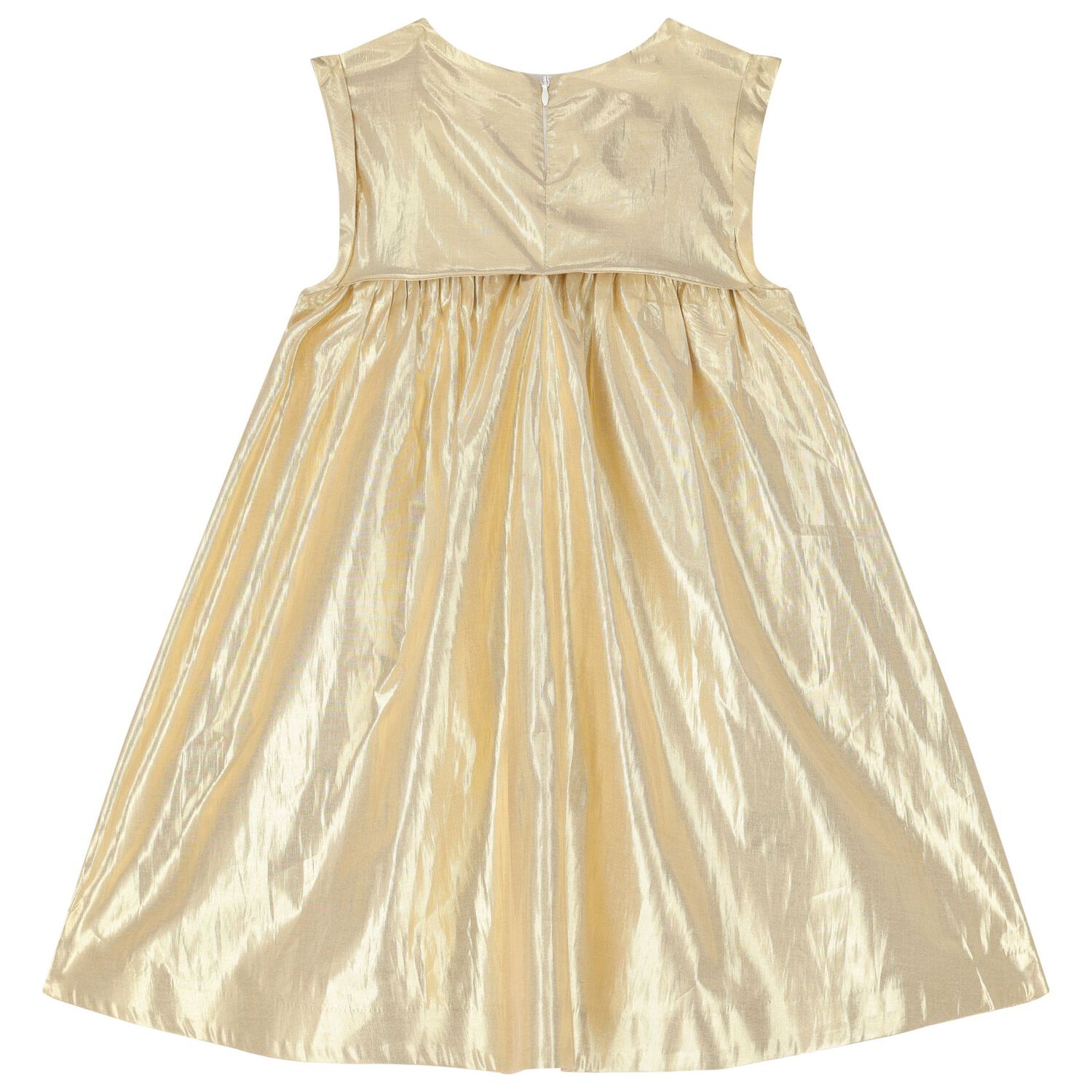 Girls Gold Flower Dress, 1, hi-res image number null