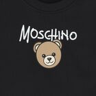 Younger Black Teddy Bear Logo Sweatshirt, 5, hi-res