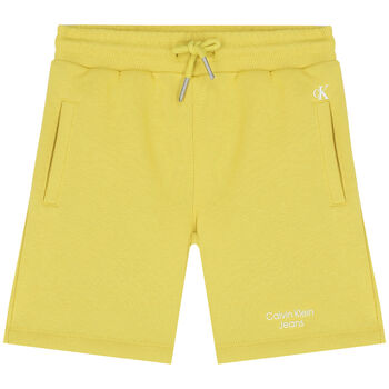 Boys Yellow Logo Shorts