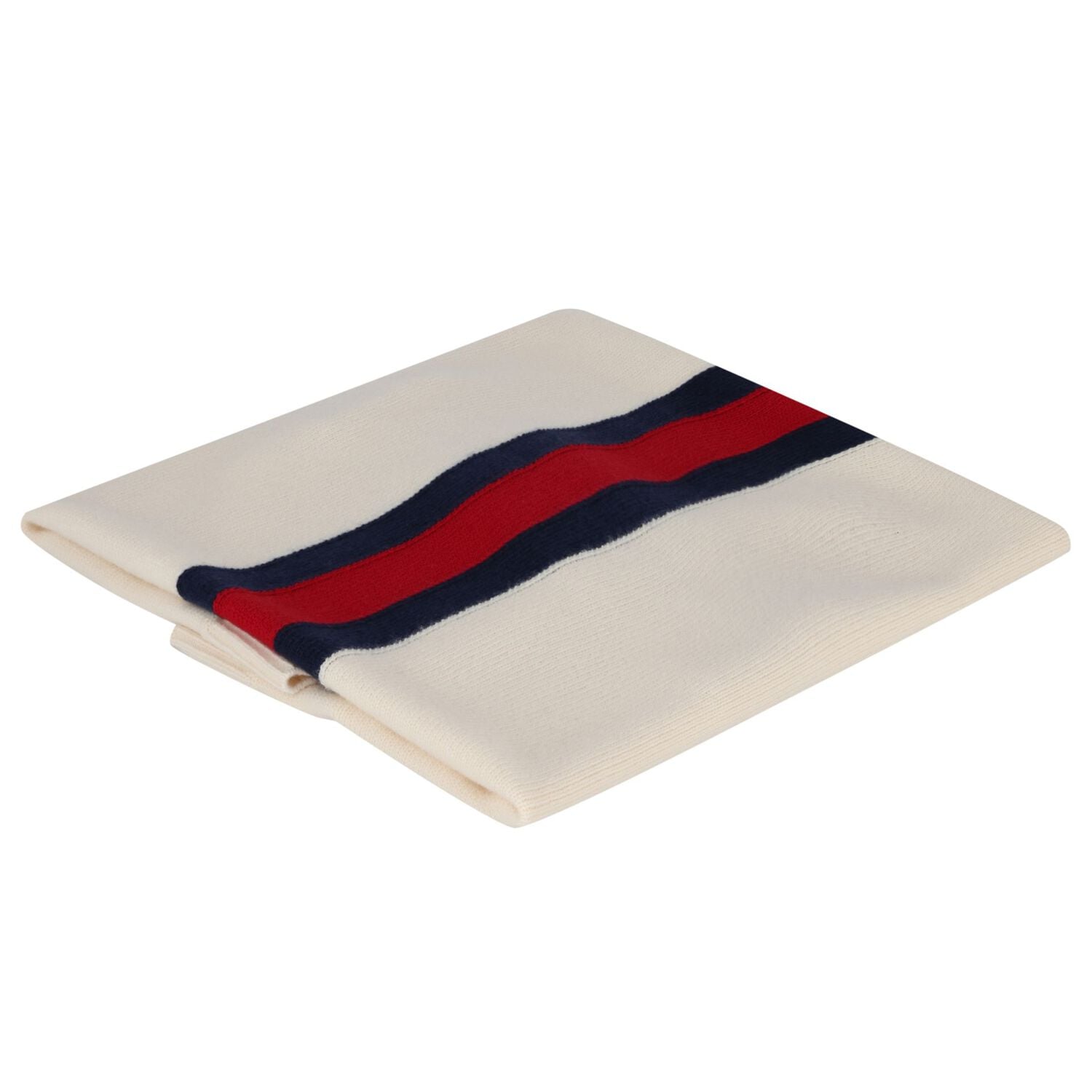 Ivory Web Striped Baby Blanket, 1, hi-res