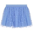 Girls Ivory & Blue Tulle Skirt Set, 1, hi-res