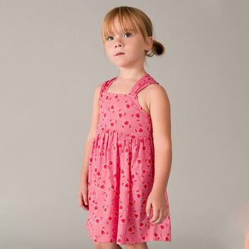 Girls Pink Crab Dress