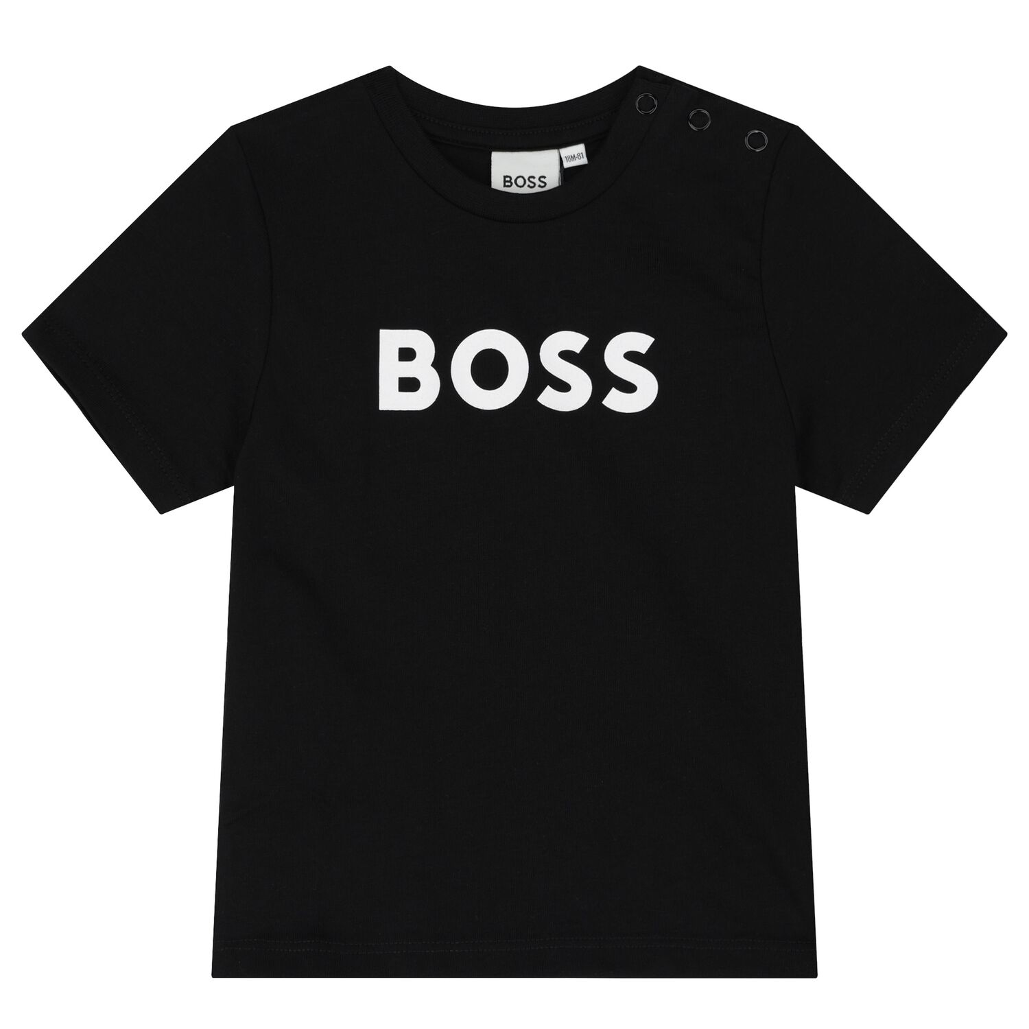 Younger Boys Black Logo T-Shirt, 1, hi-res