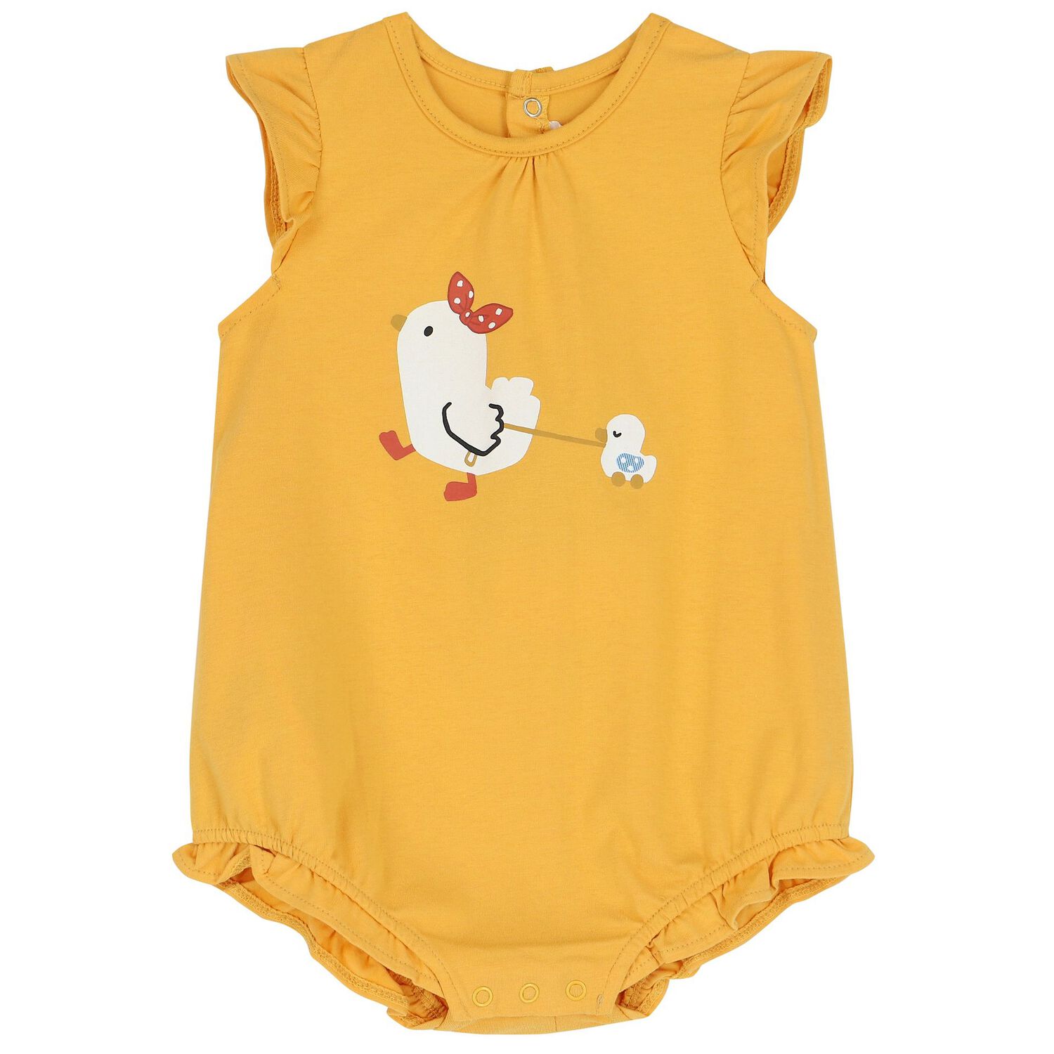 Baby Girls Yellow & White Rompers ( 3-Pack ), 2, hi-res image number null