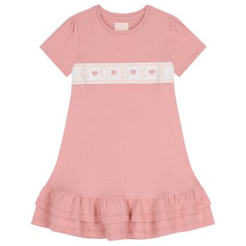 Girls Pink Logo Dress
