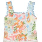 Girls Multi-Coloured Embroidered Dress, 1, hi-res