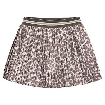 Girls Beige & Ivory Pleated Skirt