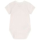 Baby Girls White & Pink Bodysuits ( 2-Pack ), 4, hi-res