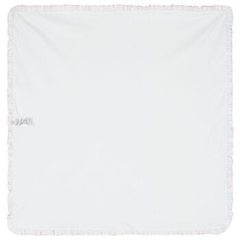 Baby Girls White & Pink Heart Blanket