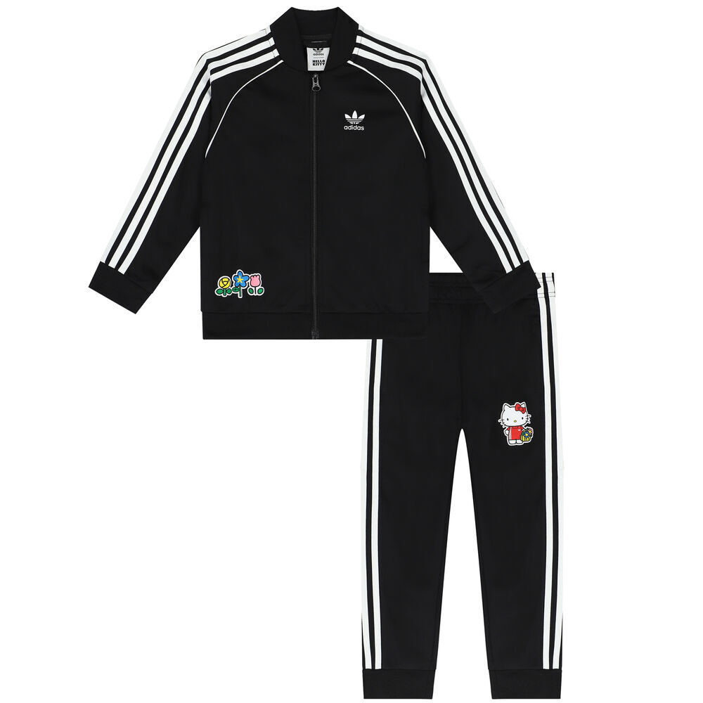 adidas Originals Girls Black Hello Kitty Tracksuit Junior
